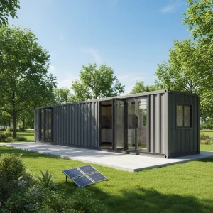 China Prefab Preassembled 40ft Luxury Modular House Fully Furnished Modified Shipping Container Hotel Modern Design 50 Year
