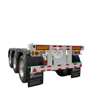 China Supplier 3 Axles 60-80 Tons Skeleton Box Van Semi Trailer Container Goods Cargos Transport Support Customization