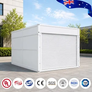 China Supplier Single Prefab Container Garage Sandwich Panel Detachable Flat Pack Container for Warehouse, Storage and Workshop