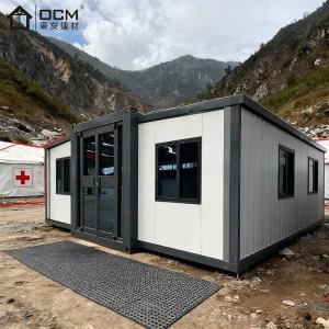 ChinaOCM Expandable Modular House 20Ft Shipping Dual Wing Container Home With Modern Kitchen for Glamping Rental Disaster Relief