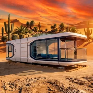 Chinese Factory Supply Steel Capsule Hotel Luxury 2 Bedroom 1 Bath Mobile Tiny Prefab Customized Space Container House