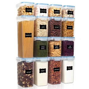 Choice Fun Transparent Plastic Whole Grain Storage Box Airtight Kitchen Organizers Pet Food Storage Containers Set