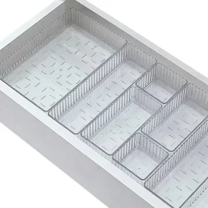 Clear Acrylic Drawer Organizer Box Partitioned Cosmetic Storage Tray Vanity Makeup Container