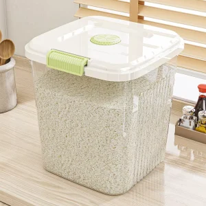 Clear Airtight Sealed Moisture Proof Plastic Kitchen Grain Flour Food Cereal Storage Box Rice Storage Container