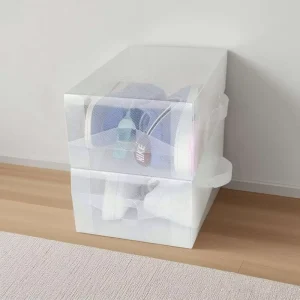 Clear Eco Friendly Plastic Shoe Boxes Home Use Foldable PP Storage Containers for Retail Shoe Packaging