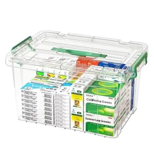 Clear Medicine Organizer Box with Removable Divider Tray Double Layer Airtight Storage Containers Pill Organizers