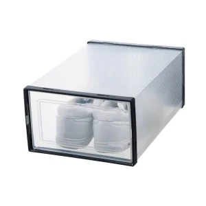 Clear Plastic Stackable Sneaker Containers Display Case Space Saving Shoe Boxes Large Shoe Organizer Storage Boxes for Closet