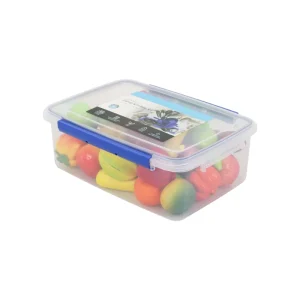 Clear Plastic Storage Container with Lid 445x320x150mm Stackable Locking Box Kitchen Food Organizer Bulk