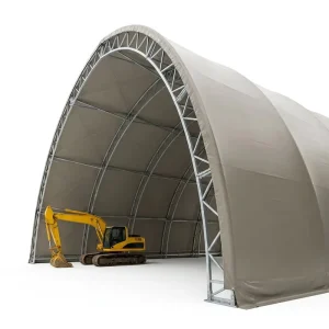 Clear Span 610g PVC UV Resistant Hot-dip Galvanized Quick Install Warehouse for Temporary Logistics Warehouse