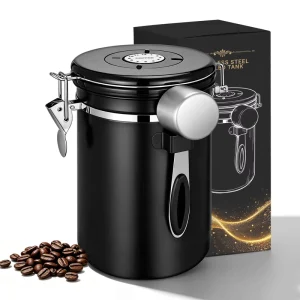 Coffee Canister Airtight Stainless Steel Kitchen Food Storage Container Holder for Beans Ground Tea Flour Cereal Sugar Jars