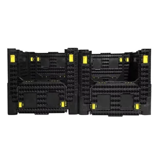 Collapsible Plastic Bulk Container for Industry with Lid