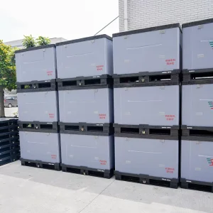 Collapsible Solid Pallet Box Plastic Pallet Container Honeycomb Sleeve Plastic Coaming Boards Box for Storage