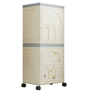 Collapsible Storage Containers on Wheels Foldable Storage Bin With Cover for Kitchen Drawer Organizer
