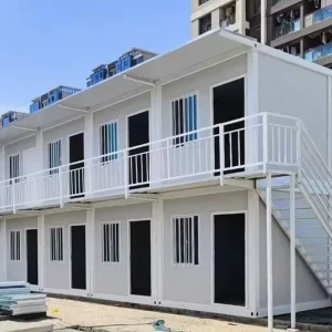 Color Steel Prefab House Modern Minimalist Design 1 Year Warranty Temporary Container Folding Movable Construction House