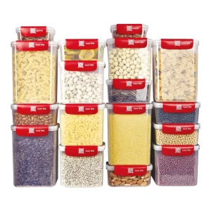 Commercial Bulk Pulses Clear Plastic Kitchen Airtight Food Storage Box Containers with Removable Lids