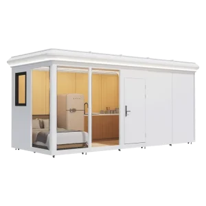 Compact Corner Unit Aluminum Modular House Hotel Use Waterproof Eco-Friendly Prefabricated Cabin Modern Tiny Home