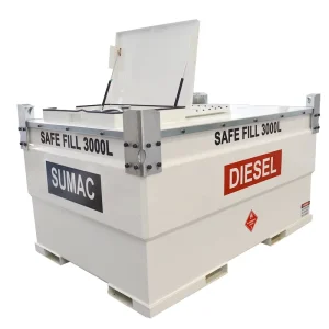Compact Design 3000L Double-Wall Carbon Steel Diesel Storage Tank Galvanized Guard Frame Removable Inner Tank Portable Pump