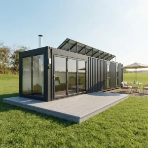 Compact Tiny Shipping Container House 20/40FT Prefabricated Shipping Home with Functional Bathroom