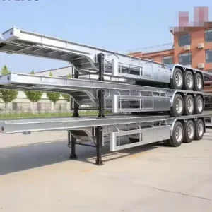 Container Chassis Trailer 40ft 20 ft Cargo Container Trailer 80 Tons China Made Semi Trailer Container Box