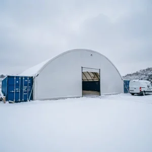 Container Dome Shelter Steel Truss Structure Waterproof and UV Resistant PVC Cover for Heavy Duty Outdoor Storage