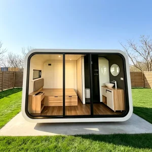 Container Home Custom Design Off Grid for Rural Site Working Space Insulated Weatherproof Fireproof Easy Install Apple Pod