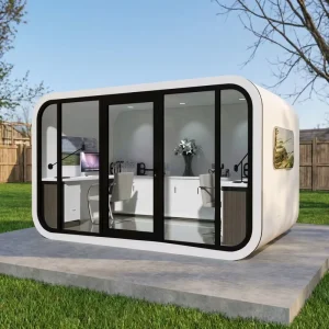 Container Home Custom Design Off Grid for Rural Site Working Space Insulated Weatherproof Fireproof Easy Install Apple Pod