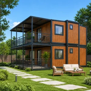 Container Homes 3 Bedroom Stackable Container House 40Ft for Family Residence Vacation Cabin Insulated Stackable Design