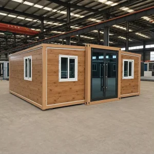 Container House 20ft Expandable Container House Prefab House Modern Wood Grain Modular Nature Lodge