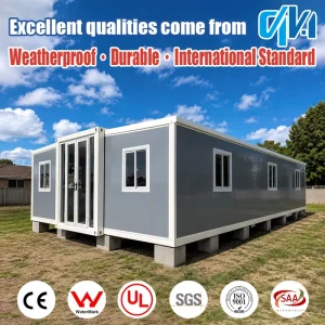 Container House Prefabricated Portable Tiny House Modern Design Breathable Rectangle Shape 5 Year Warranty