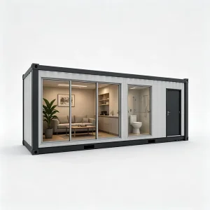 Container House for Site Manager Waterproof Modular Temporary Housinq for Families With Independent Space