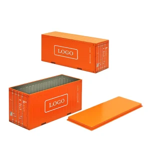 Container Inspired Metal Box Sea Freight Container Model Tinplate Can Shipping Container Shaped Tin Box