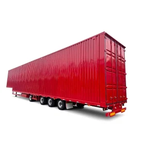 Container Semi Trailer Truck Trailer 4Axle Carbon Steel 60T Cargo 130Cubic Container Semi Trailer Customizable