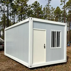 Contemporary Design 40ft Folding Container House Portable 20ft Prefab Tiny Villa Workshop Office Hotel White Breathable Steel