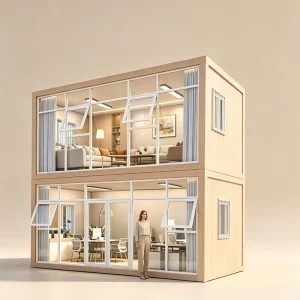 Contemporary Modern Tiny House Office Waterproof Insulated Prefab Detachable Steel Building 20 Foot Flat Pack Luxury Mobile