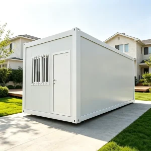 Contemporary Office Container House 20ft Prefabricated Modular Building Portable Flat Pack Workplace