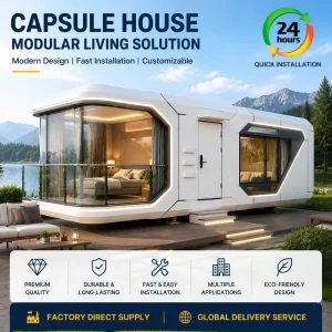 Convenient Prefabricated Steel Space Pods for Outdoor Travel & Camping Waterproof for Bedroom Park & Living Room Use