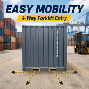 Corrosion Resistant Lockable ISO CSC 8ft Storage Lock Box Portable Heavy Duty 8FT Storage Shipping Container