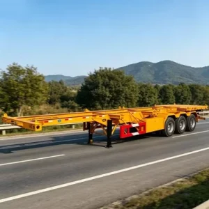Cost Effective 3 Axle 40 Feet Skeleton Semi Trailer Container Transport Chassis for Road Freight