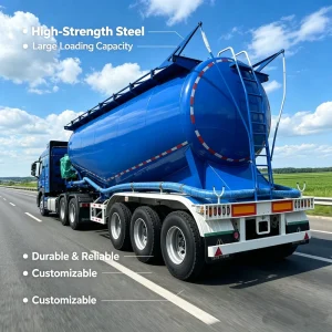 Cost-effective Used Steel Cement Bulker Semi-trailer Custom Tank for Flour & Mineral Powder Delivery