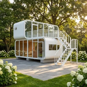 Creative Apple Cabin Steel Sandwich Panel Durable Eco Friendly Modern Office Container Mobile Home Warehouse