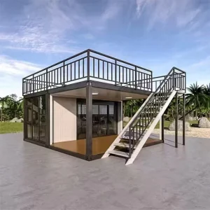 Creative Industrial Style Prefabricated Container Homes Customizable Color Steel Sheet House