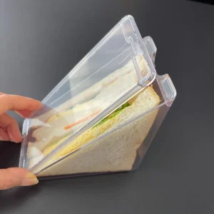 Cross Border Triangle Sandwich Container Transparent Washable Plastic Preservation Food Box