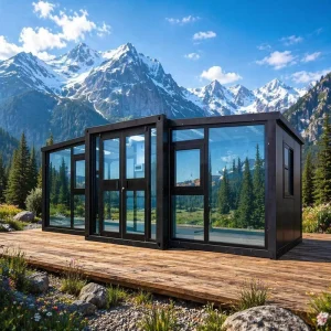 Custom 20Ft 40Ft Expandable Double Wing Container Prefabricated House with Kitchen Modern Design Apartment Use Portable Home