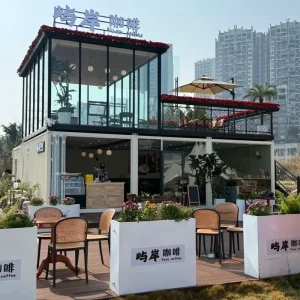 Custom 20ft 40ft Anti-corrosion Container Commercial Block Mobile Modular Street Food Stall Coffee Shop for Commercial Street