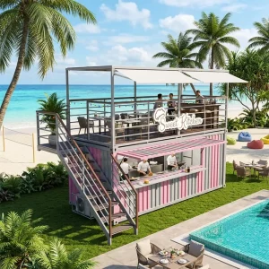Custom 20ft Container Coffee Shop Shipping Container Restaurant for Sale