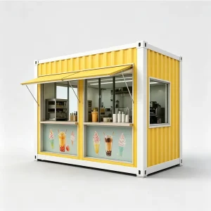 Custom 20ft Prefabricated Container Shop Mobile Retail Store for Outdoor Coffee and Tea Service CE Approved