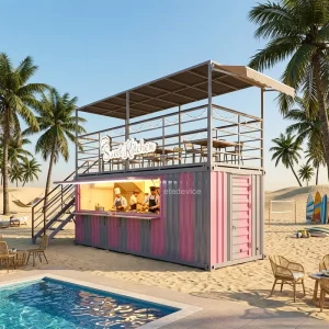 Custom 20ft Shipping Container Restaurant Conversion Container Catering Kiosk for Sale