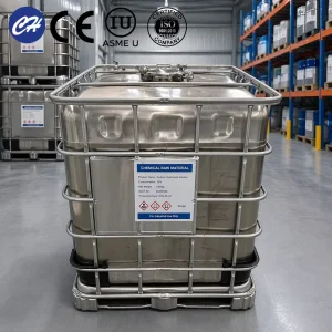 Custom 500L 2000L Stainless Steel IBC Tote Tank SS304 SS316 Liquid Storage Container ASME CE Certified