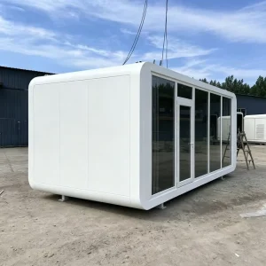 Custom Apple Cabin Garden Room with Aluminum Exterior Thermal Insulation and Complete Interior for Farm Stay Projects
