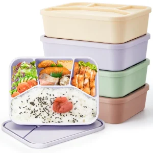 Custom BPA Free Food Grade Silicone Lunch Box Square Bento Box Storage Container Food Fruits